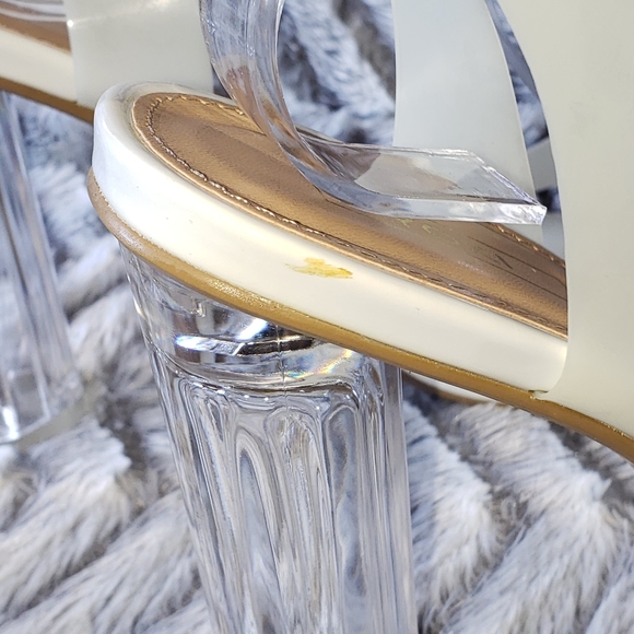 Yoki. Estelle Ankle Strap Lucite Heels - Picture 6 of 8